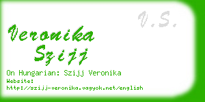 veronika szijj business card